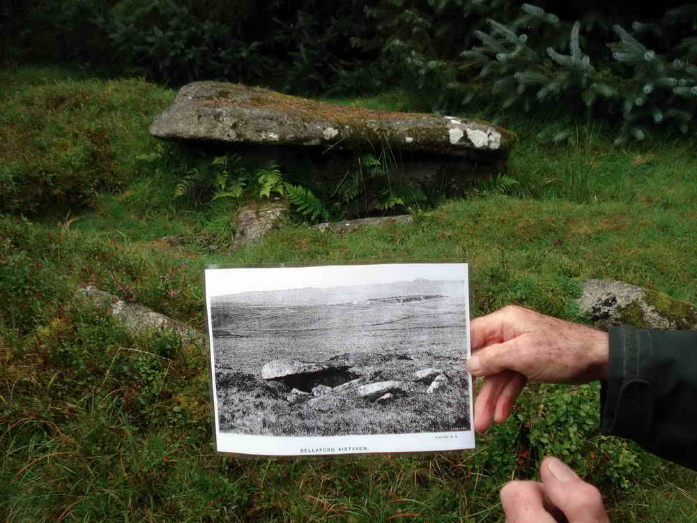 An old photograph showing the Cairn and its view to Powdermills before the area was forested in 1921