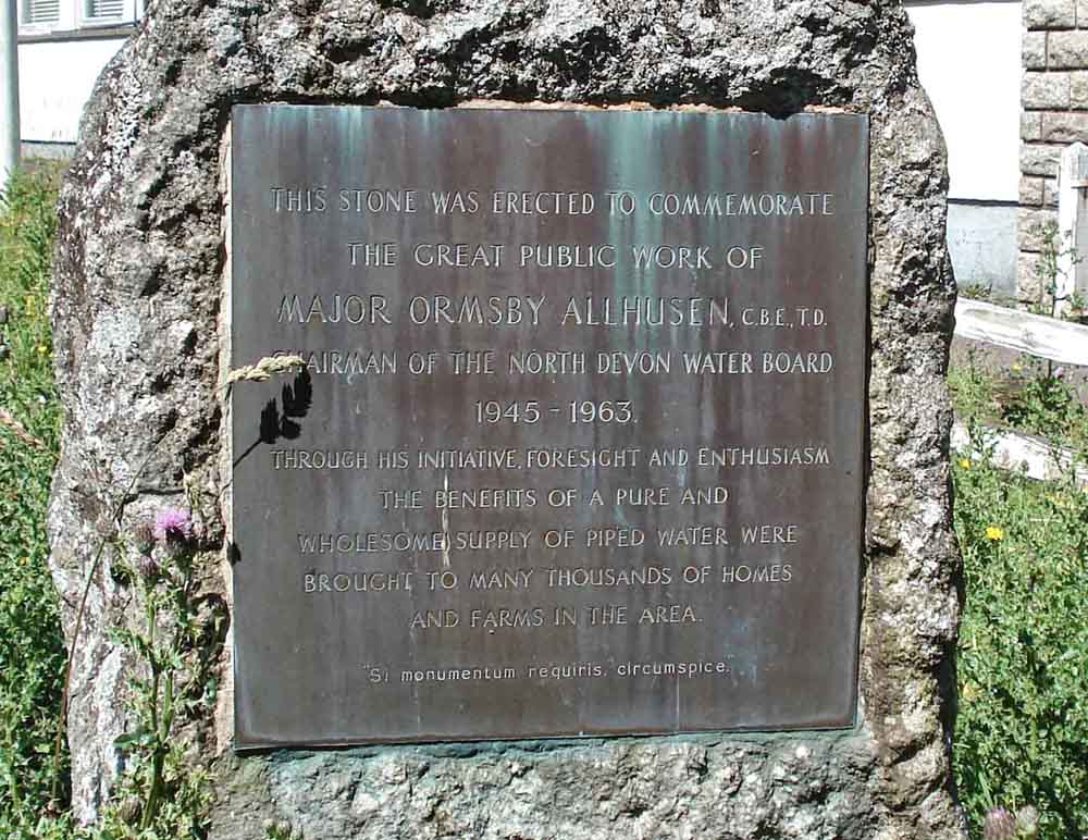 Plaque at the Water works