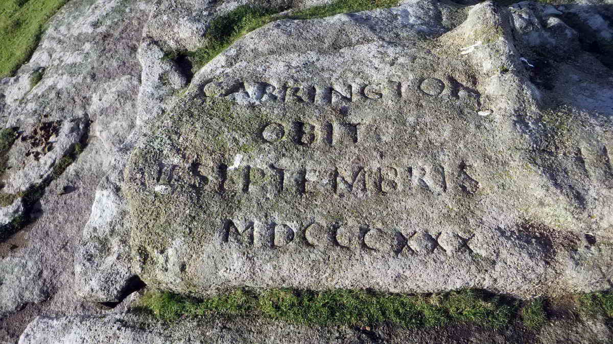 CARRINGTON - OBIT - SEPTEMBRIS MDCCCXXX (1830) In memory of Noel Carrington, a Dartmoor poet