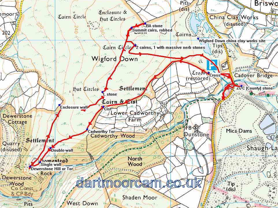 Map of Route -  Crown Copyright -  Ordnance Survey Licence number 100047373