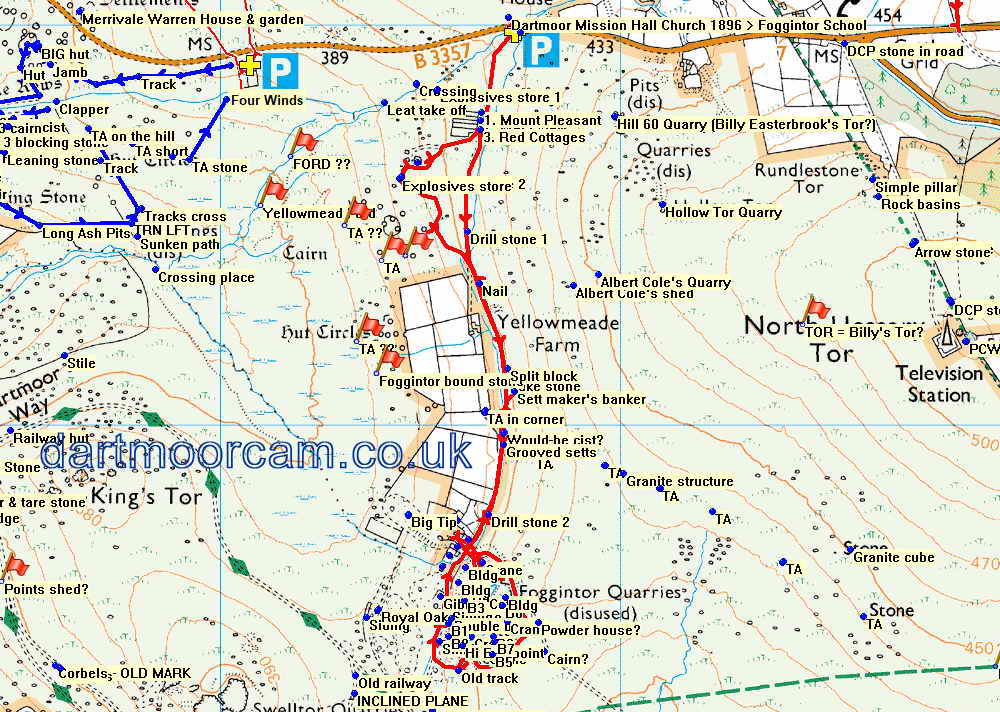 Map of Route -  Crown Copyright -  Ordnance Survey Licence number 100047373