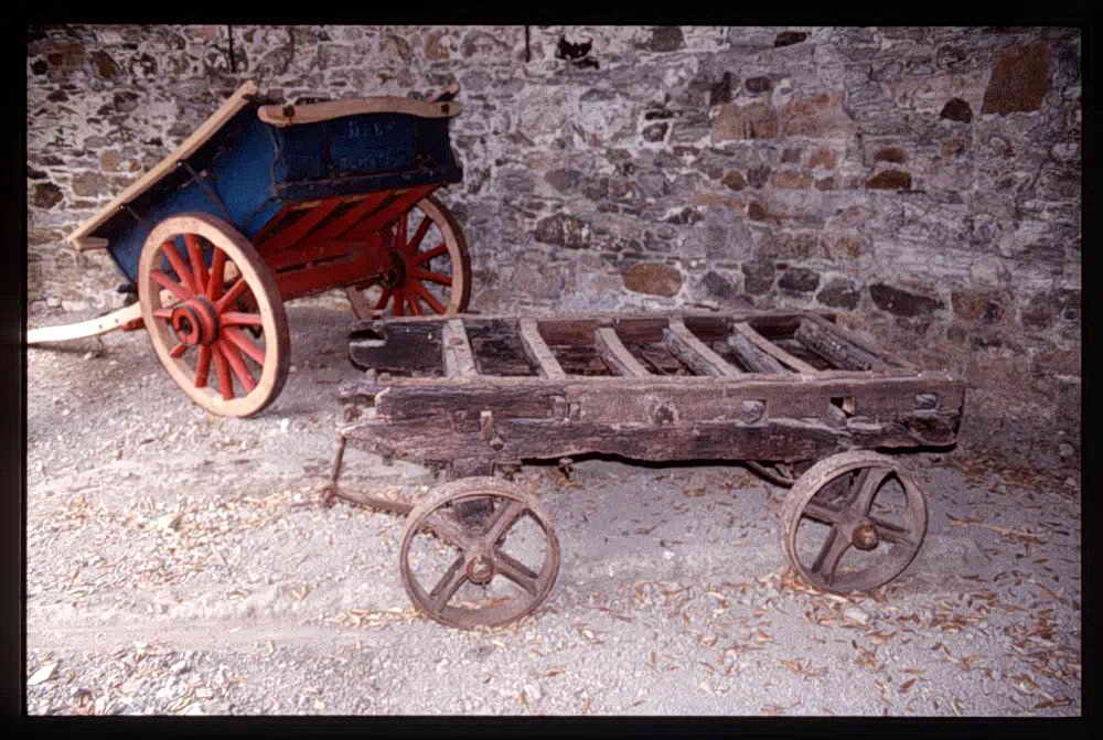 (Foreground) - a surviving wagon from this tramway showing its strong and simple design. Picture courtesy of Dartmoor Trust Archive