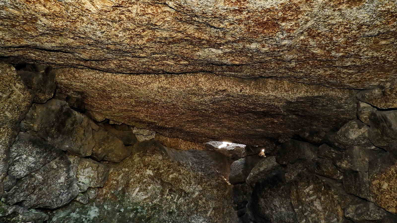 View inside of the large roof slabs