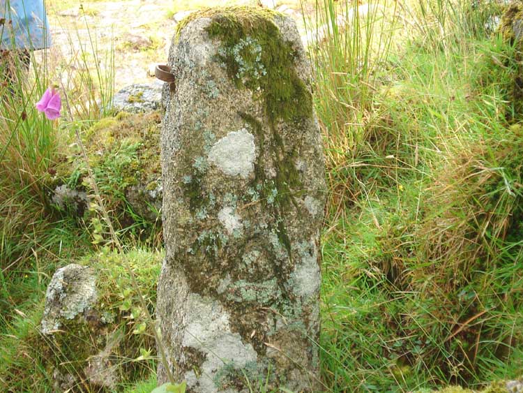 An “AT Stone” repurposed as a gatepost