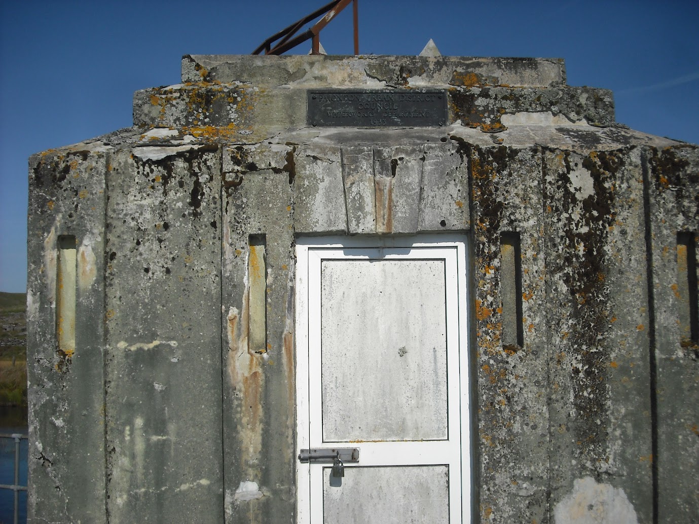 Swincombe Intake Building with unusual Art Deco motif