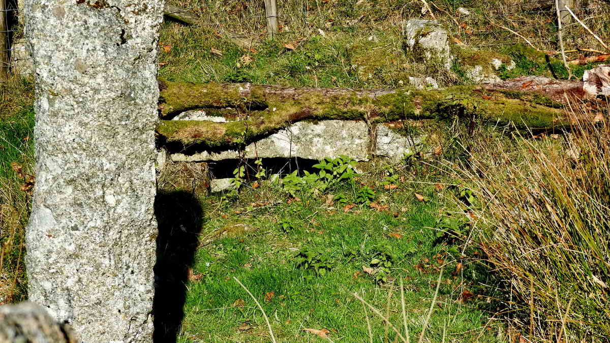 Recess in North wall of outhouse