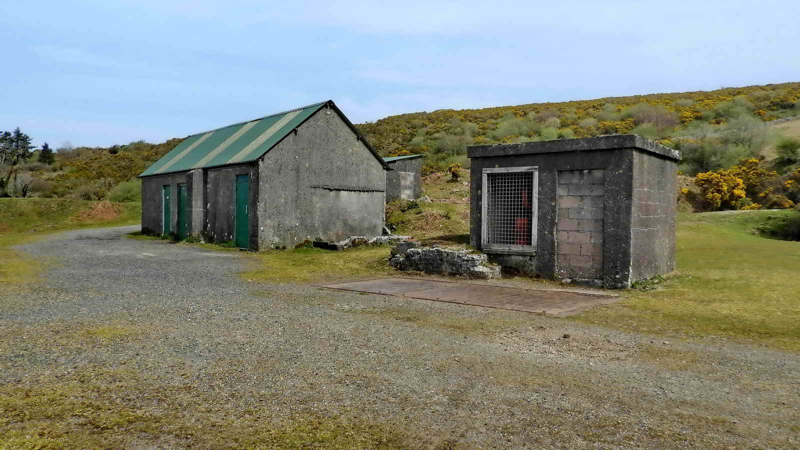 Concrete buildings at SX 5668 9204