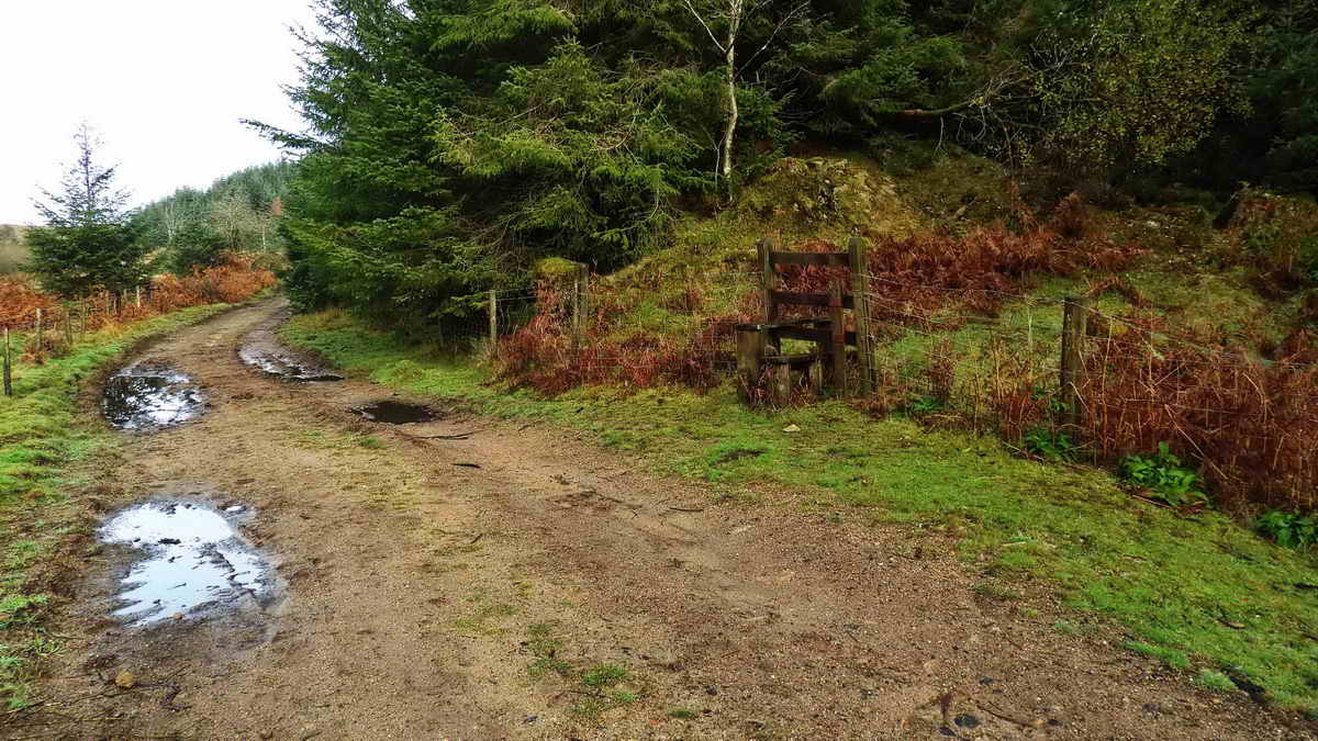 Stile into Riddipit potato cave, which is just out of sight at the top right