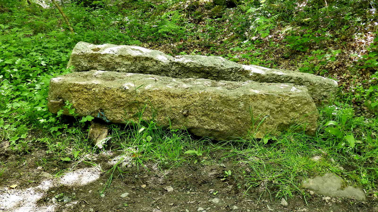 Pair of Granite gateposts near the bridge