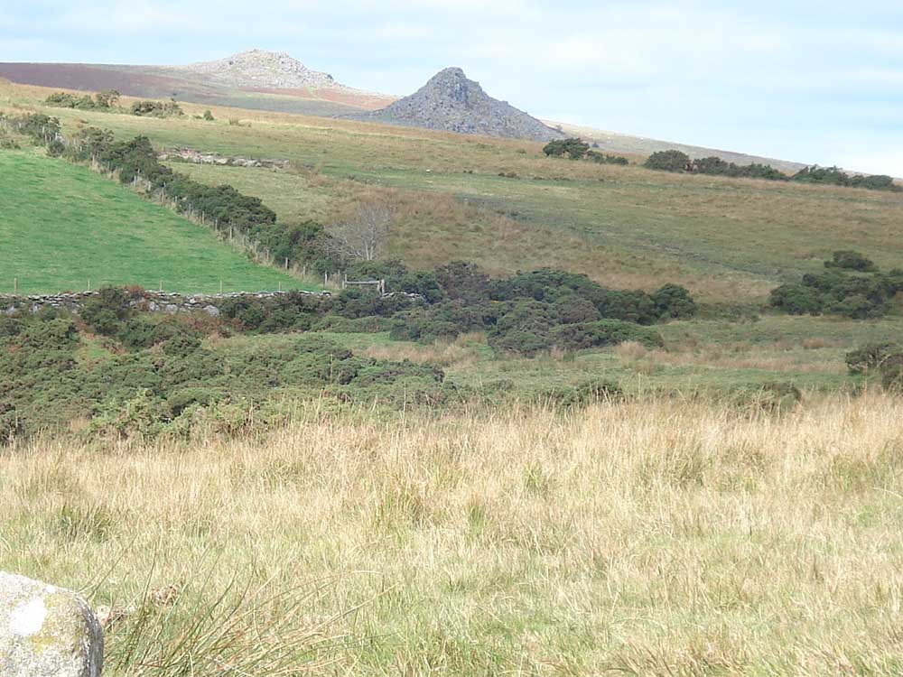 Leather Tor with Sharpitor behind, taken from the circles