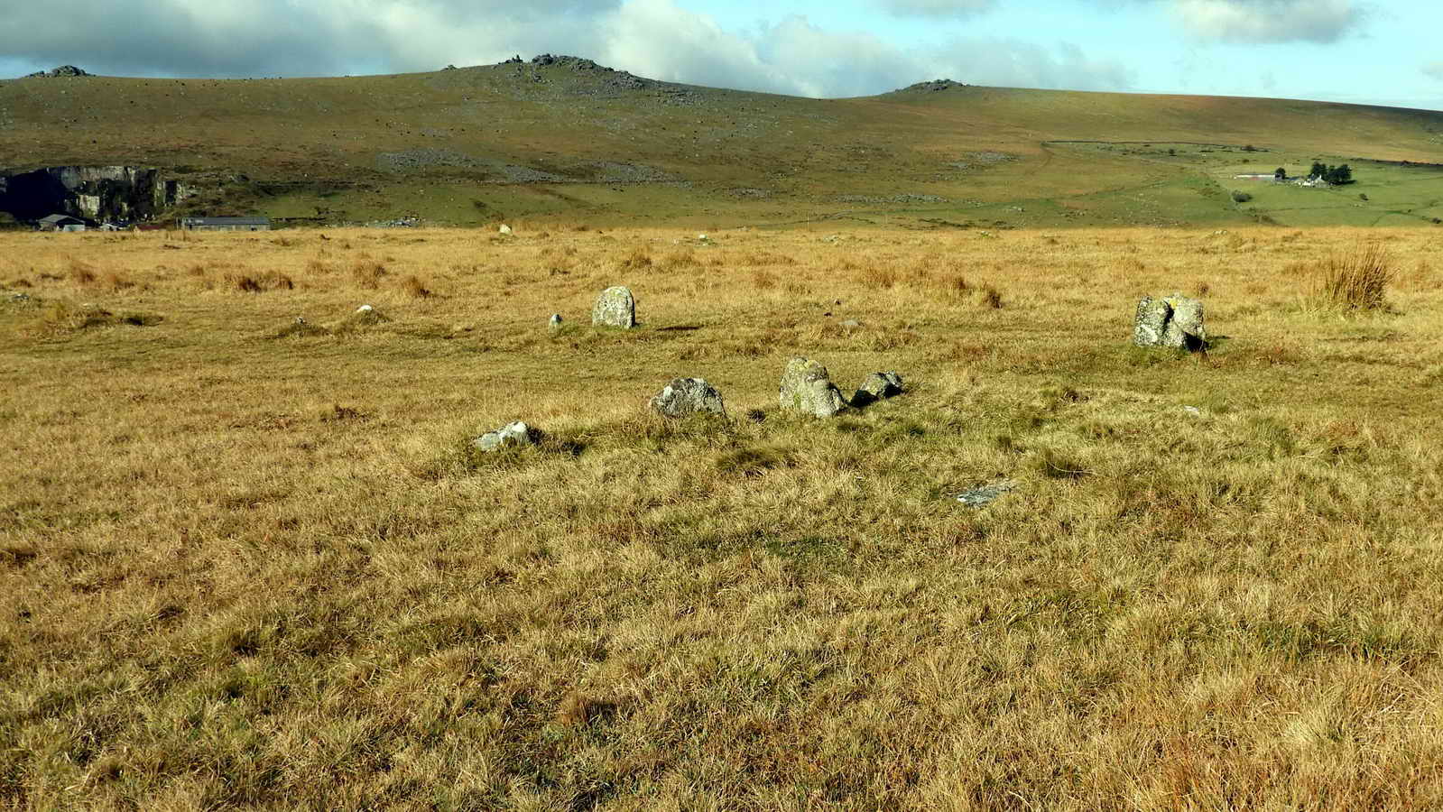 The end of stone row 3, where it joins the southern row