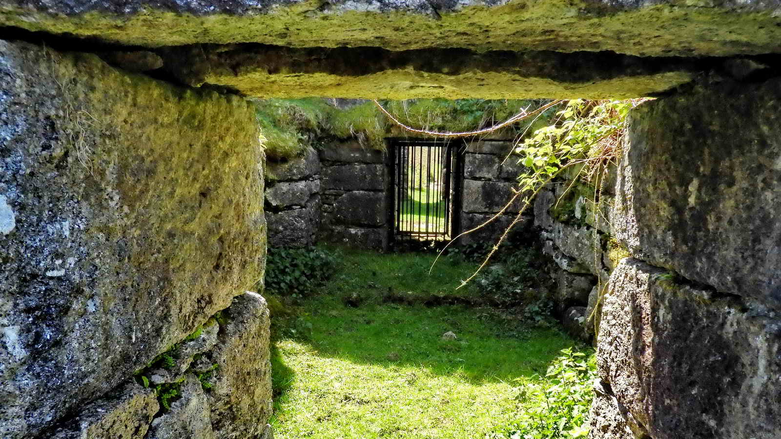 Looking through the mill from outside one end