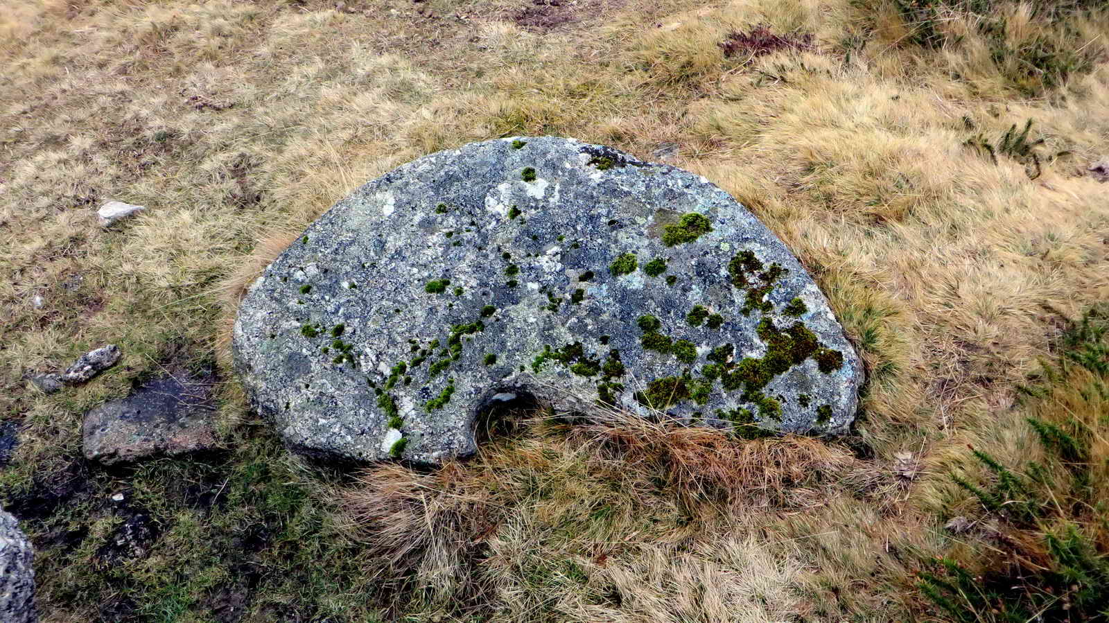 What looks like an abandoned millstone. SX 70835 76012