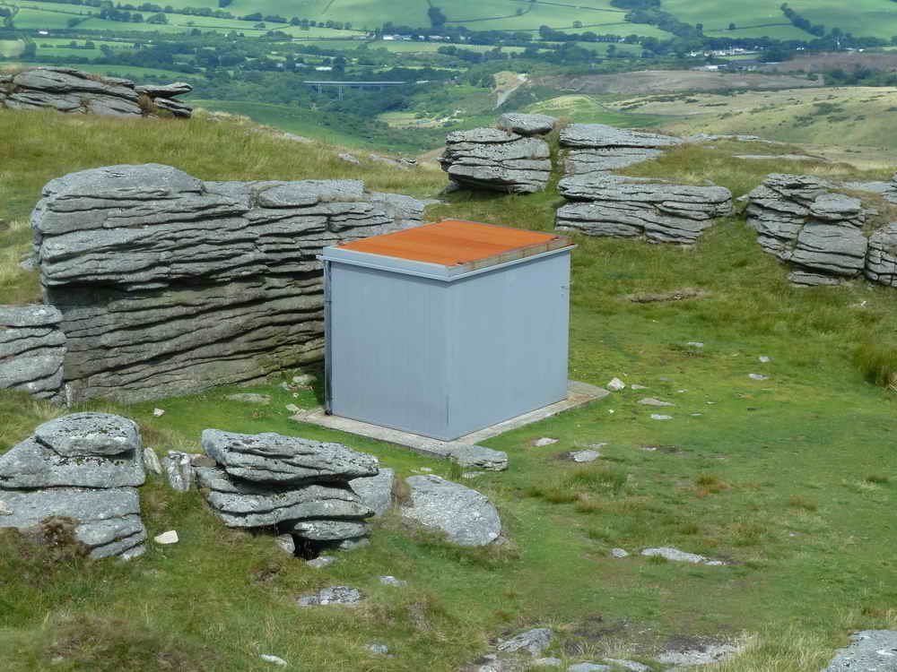 Range-lookout’s shelter and store atop Yes Tor  (It has some colourful graffiti inside from the squaddies)